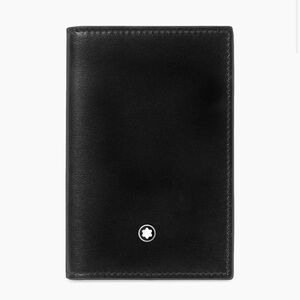 Montblanc Meisterstuck Bifold Leather Card Holder Wallet - Black